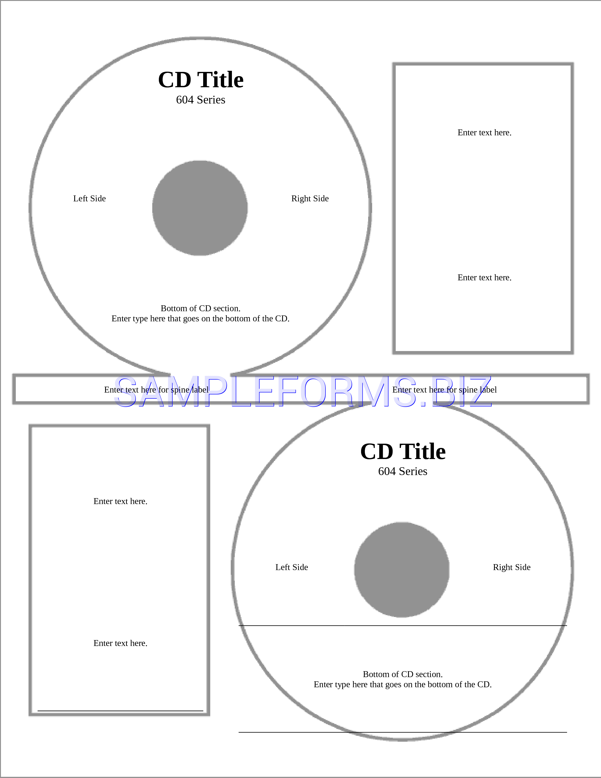 Preview free downloadable CD Label Template 1 in PDF (page 1)